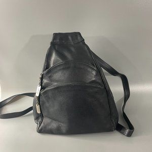 Unique La Bagagerie Paris Black Leather Backpack